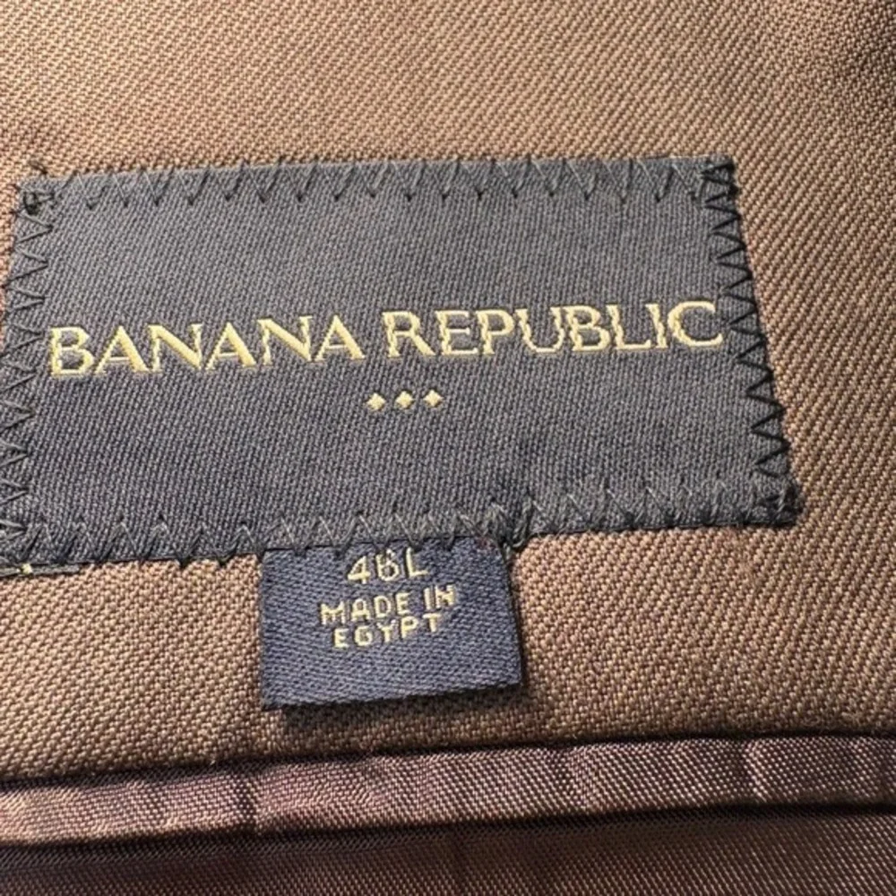 Banana Republic 46L Heather Brown 100% Wool Two Button Blazer‎ Men's Jacket
